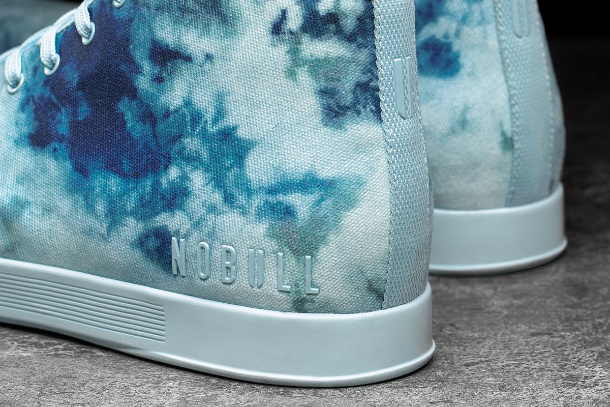 Nobull Tie-Dye Canvas Mid Men's Trainers Mint | Australia (XG6582)